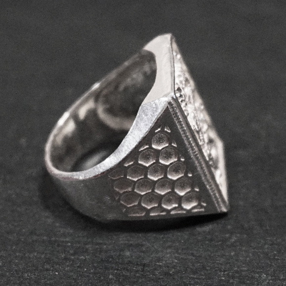Sterling Silver Zodiac Men's Dragon Ring - Picture 3 of 4